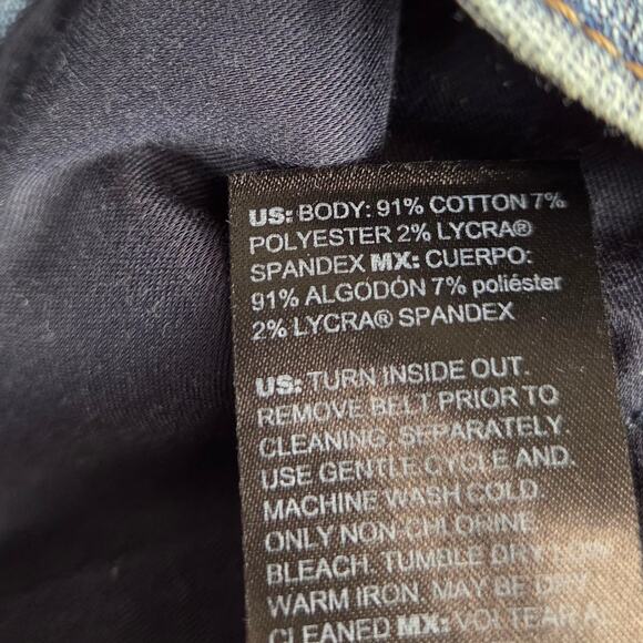 WHBM High Rise Cargo Boot Cut Blue Jeans 2 Chic Minimalist Parisian Casual NWT - Picture 11 of 15